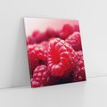 Obraz na płótnie 60x60 - Maliny Soczysta Eksplozja - maliny, owoce
