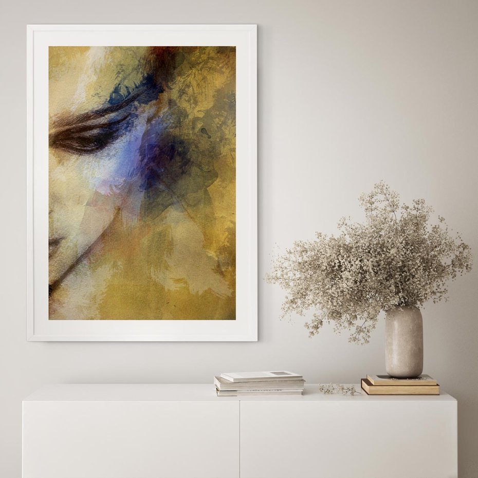 Plakat bez ramy 40x50 - Graficzna ekspresja kobiecego portretu - portret, grafika