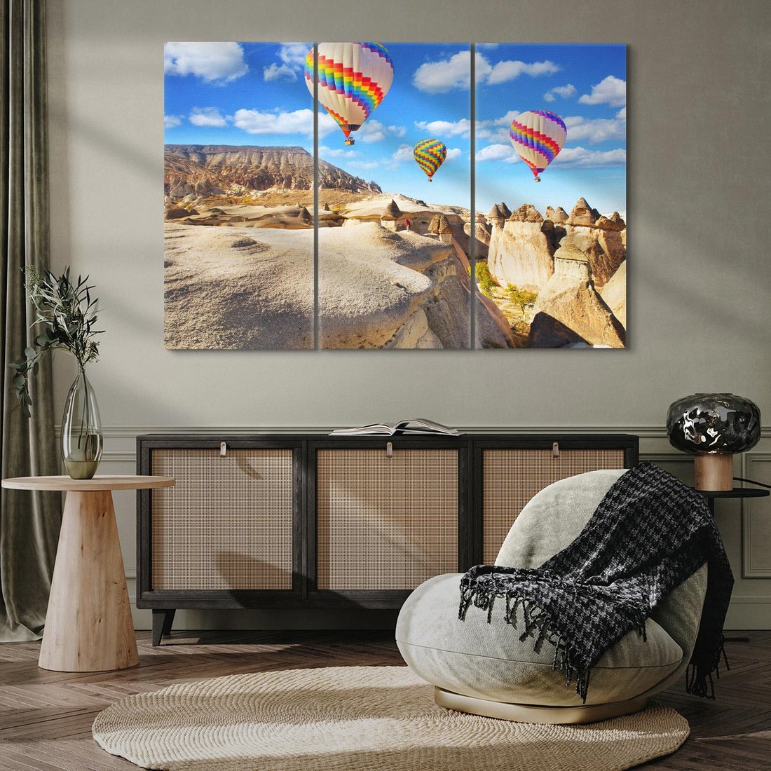 Obraz na płótnie 120x80 - Kolorowe Balony nad Turcją - balony, turcja