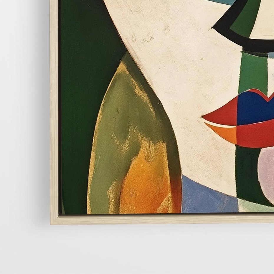 Obraz w ramie 80x80 - Kolorowe Dziwne Wyobrażenia - abstrakcyjny obraz, olejny - rama drewno