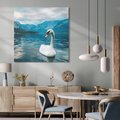 Obraz na płótnie 60x60 - Łabędzi Śpiew - fotografia, plakat