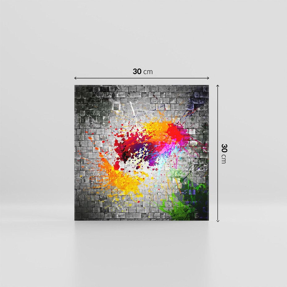 Obraz na płótnie 30x30 - Ekspresja Graffiti - farba, graffiti