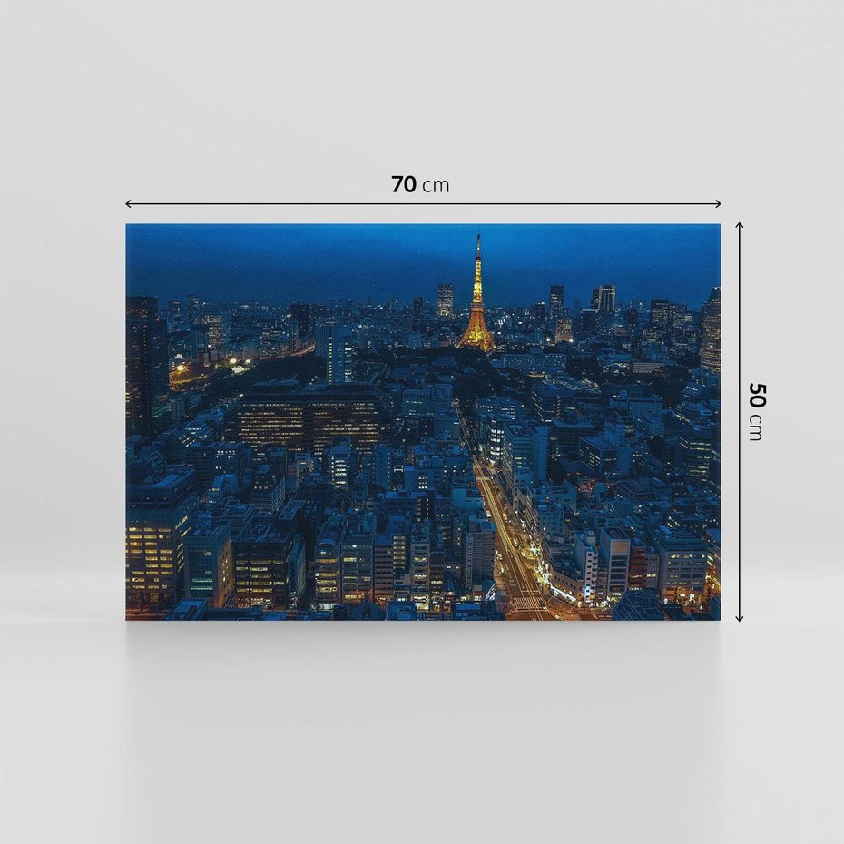 Obraz na płótnie 70x50 - Nocne impresje Paryża we Francji - Francja, Paryż