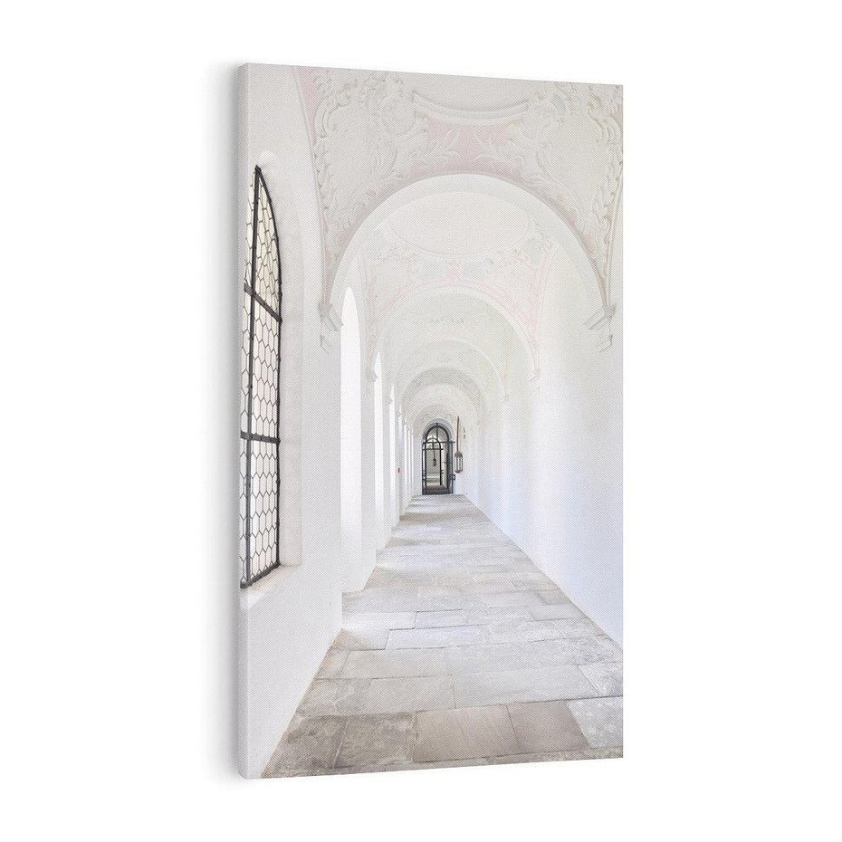 Obraz na płótnie 70x100 - Architektoniczne Przejście - architektura, korytarz