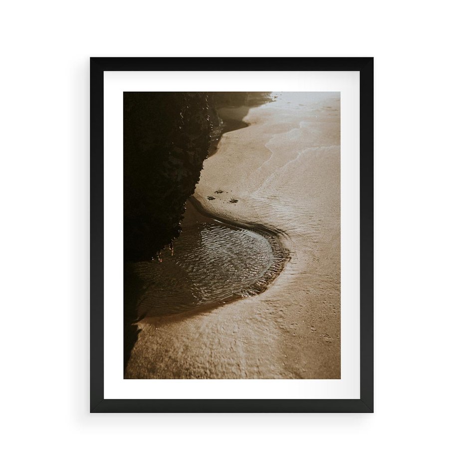 Plakat w ramie 40x50 - Relaksujący Raj - plaża, morze - rama czarna