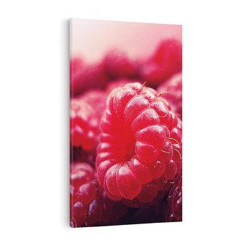 Obraz na płótnie 80x120 - Maliny Soczysta Eksplozja - maliny, owoce