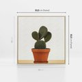 Obraz w ramie 50x50 - Kwiatowy taniec kaktusa - kaktus, kwiat - rama drewno