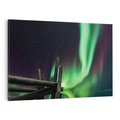 Obraz na płótnie 100x70 - Zorza polarna w tajemniczej nocnej przestrzeni - zorza, polarna