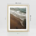 Plakat w ramie 40x50 - Spokój nad plażą - plaża, morze - rama drewno