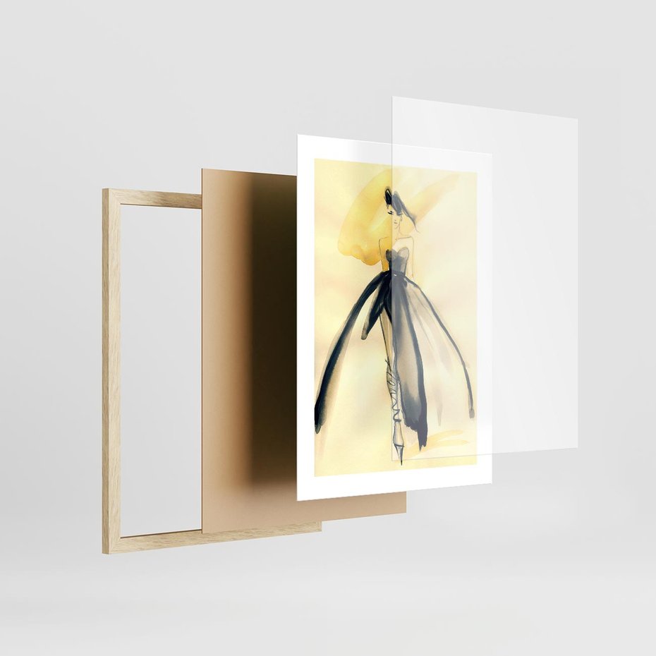 Plakat w ramie 30x40 - Ekspresja Wyrazu - abstrakcja, kobieta - rama drewno