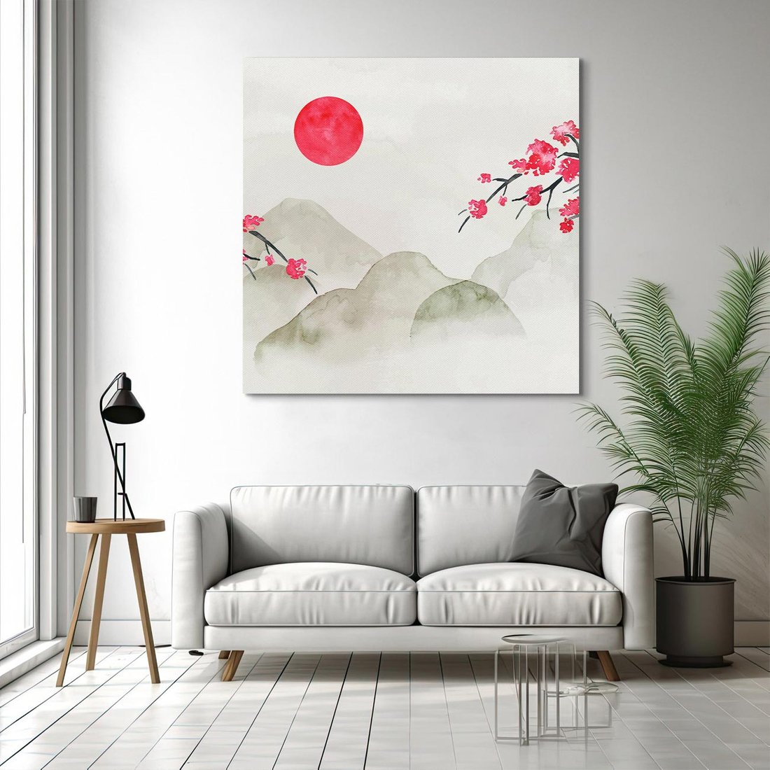 Obraz na płótnie 50x50 - Harmonia Japandi - styl japandi, japonia