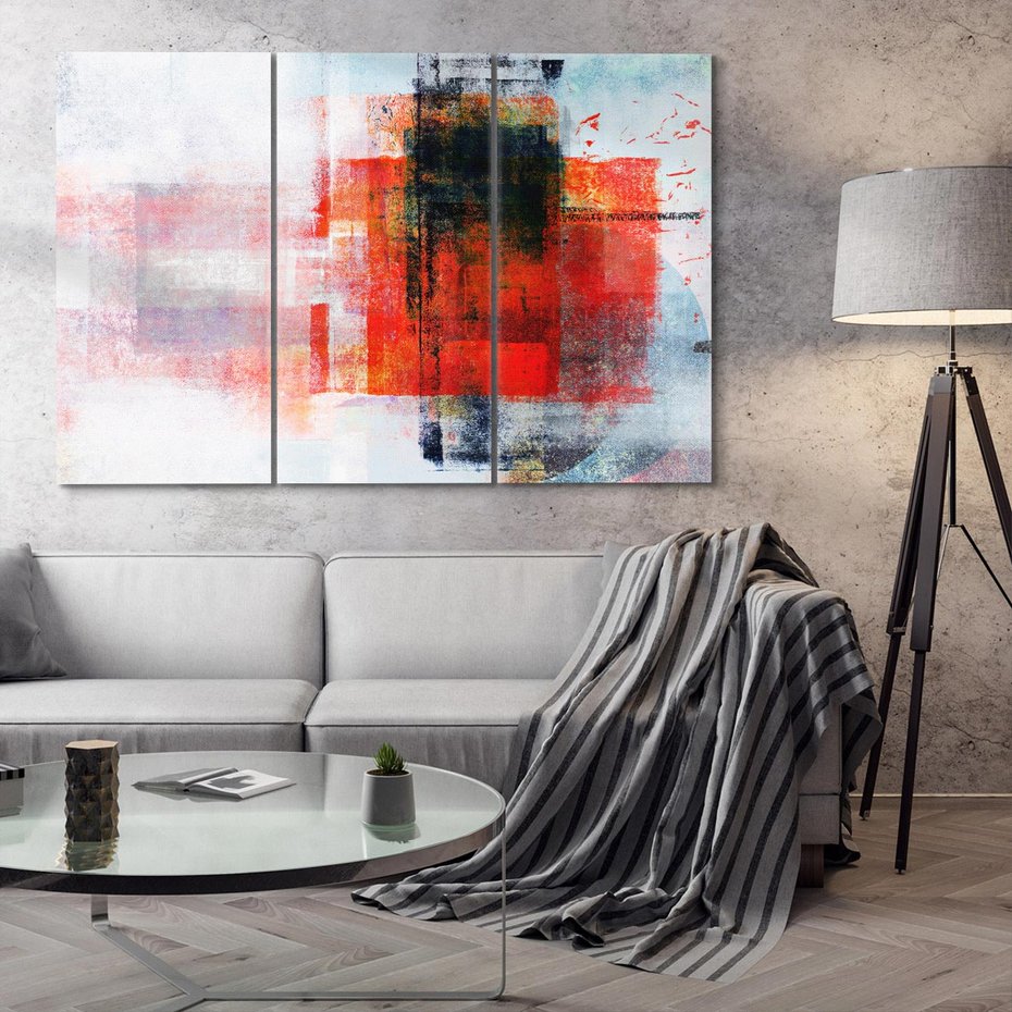 Obraz na płótnie 120x80 - Burza Emocji - wyrazista abstrakcyjna sztuka, dramatyzm