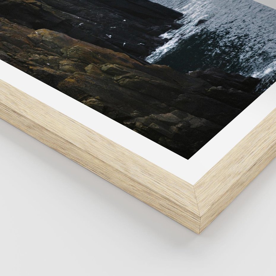 Plakat w ramie 30x40 - Piękno norweskich krajobrazów - fiordy, morze - rama drewno