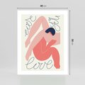 Plakat bez ramy 40x50 - Dźwięk ciszy na płótnie - para zakochanych, graficzny obraz