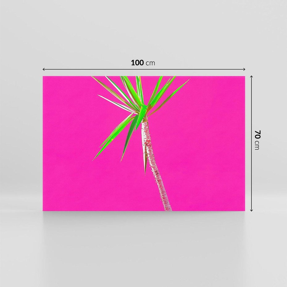 Obraz na płótnie 100x70 - Retro Stylizacja - palma, liście