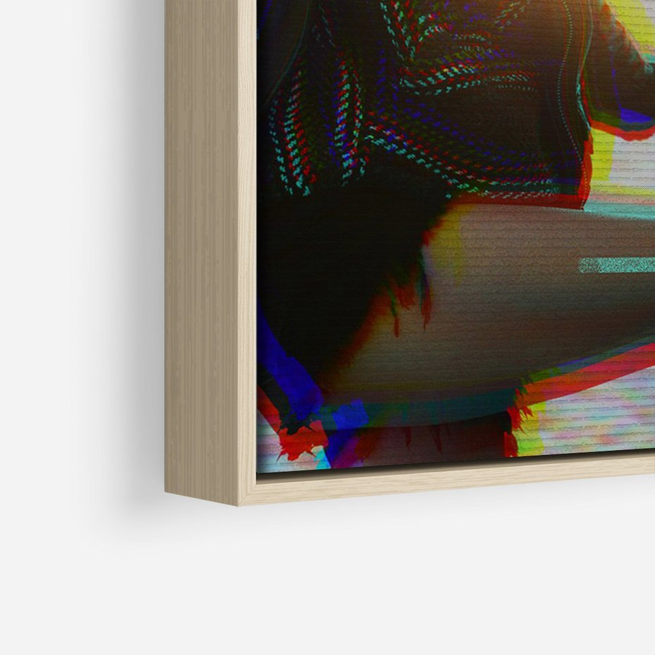 Obraz w ramie 70x100 - Taniec tęsknot - zdjęcie w stylu retro, dodane kolorowe akcenty - rama drewno