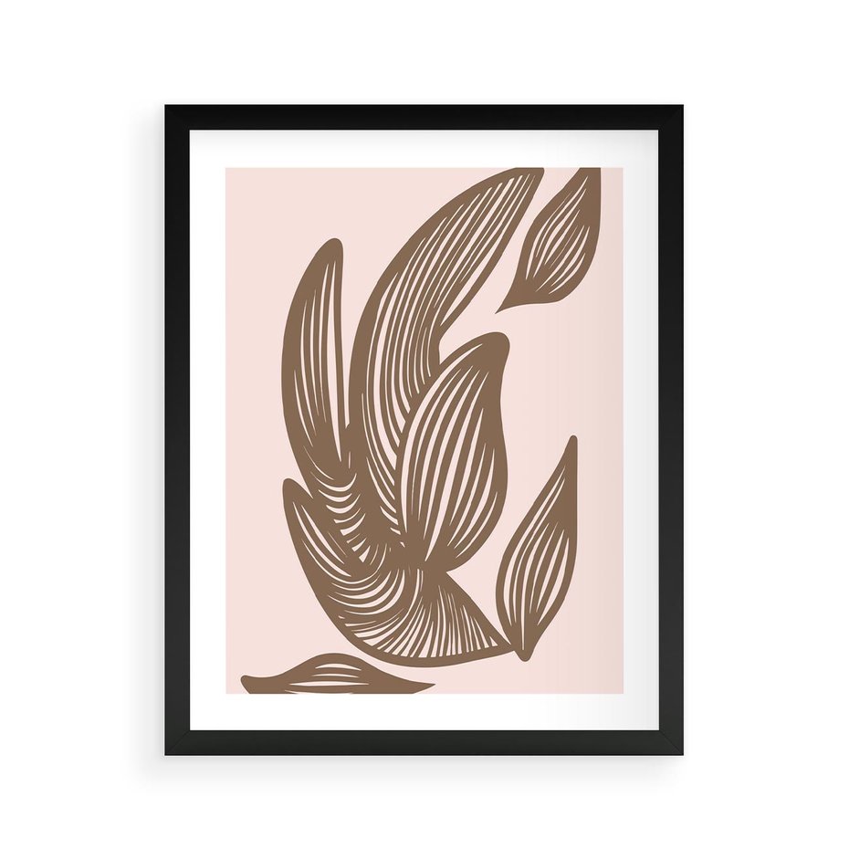 Plakat w ramie 40x50 - Nowoczesne Harmonie - skandynawski styl, plakat - rama czarna