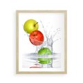 Plakat w ramie 40x50 - Jabłkowa Fantazja - owoce, jabłka - rama drewno