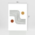 Plakat bez ramy 50x70 - Kontury Harmonii - nieregularne linie, koła