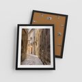 Plakat w ramie 40x50 - Perspektywa Uliczki - uliczka, perspektywa - rama czarna