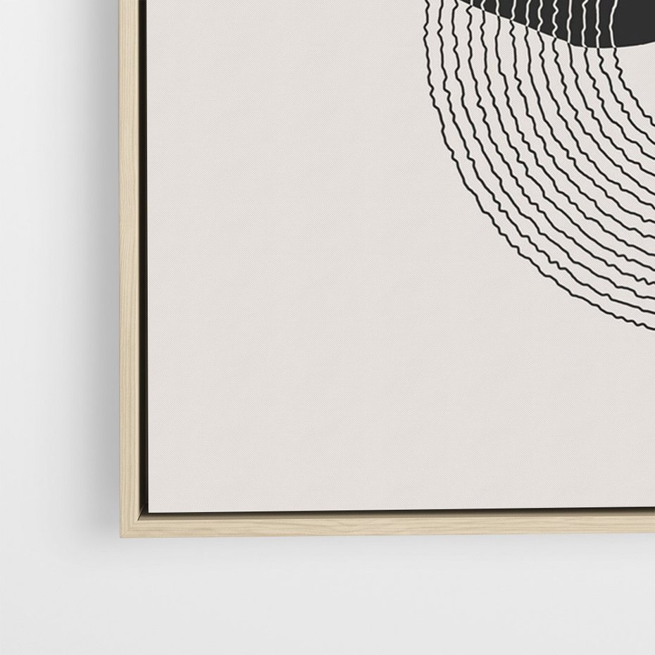 Obraz w ramie 50x70 - Migotliwa Opowieść - abstrakcyjna kompozycja, okręgi - rama drewno