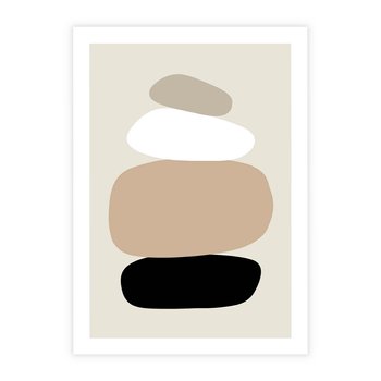 Plakat bez ramy 21x30 - Zgeometryzowane Kształty - modernistyczny plakat, obłe kształty