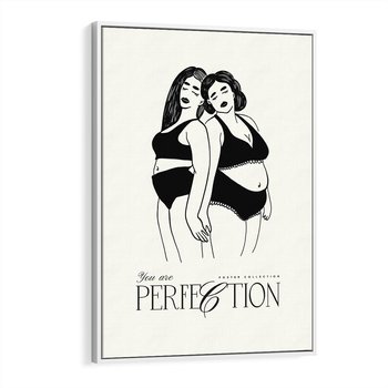 Obraz w ramie 80x120 - Siła i Wspólnota - nowoczesna sztuka kobieca, plakat - rama biała