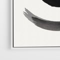 Obraz w ramie 50x70 - Bezczasowe Echo - abstrakcyjne plamy okręgi, akwarelowe - rama biała
