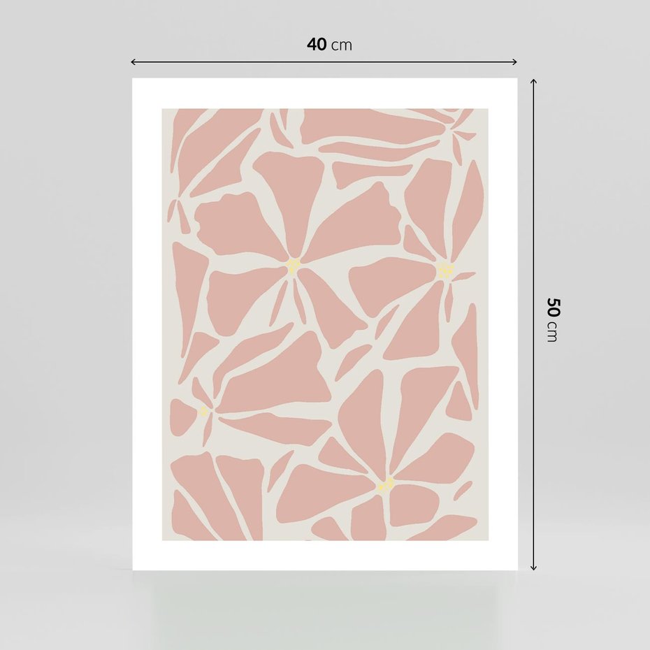 Plakat bez ramy 40x50 - Akwarelowe Promienie - abstrakcyjne boho kwiaty, kompozycja