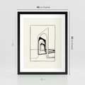 Plakat w ramie 40x50 - Poezja światła i cienia - nowoczesna sztuka, minimalistyczny styl - rama czarna