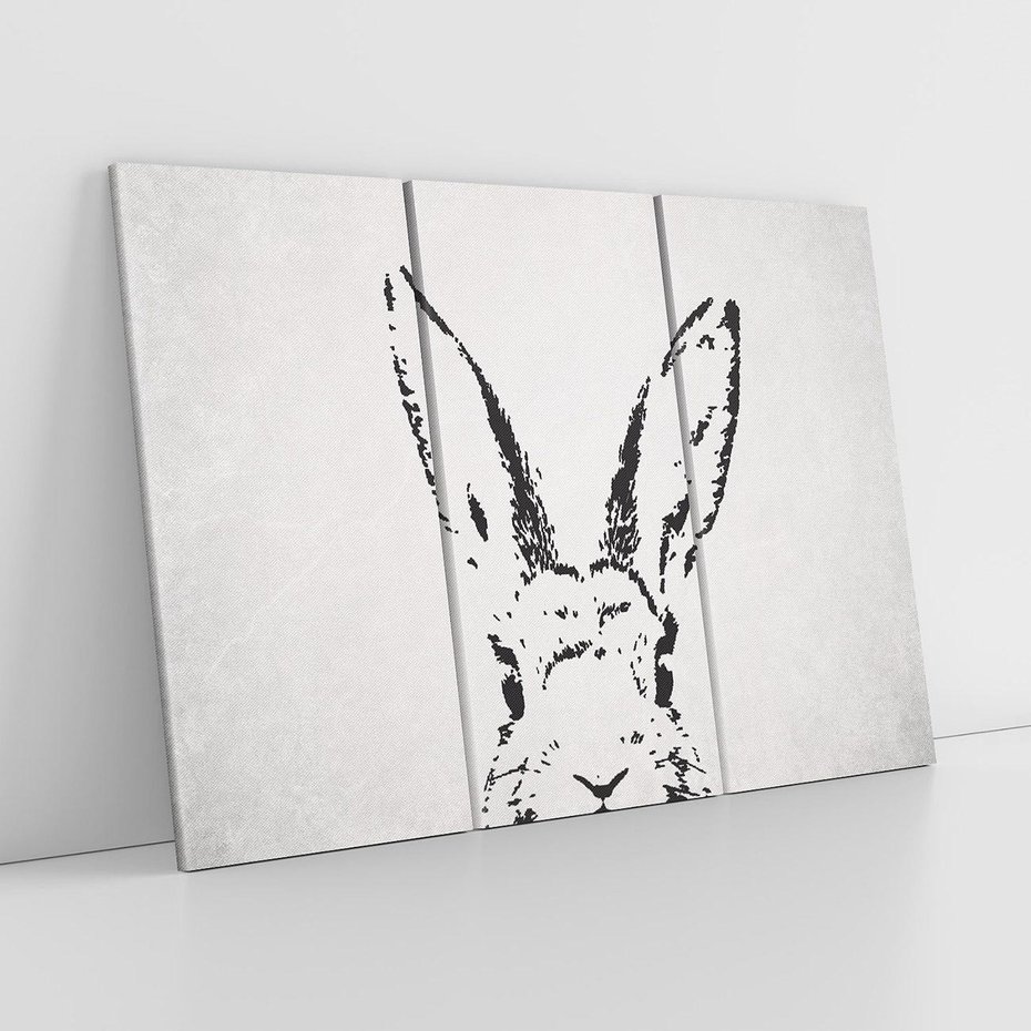 Obraz na płótnie 120x80 - Szkicowany królik w grafice - szkic, królik