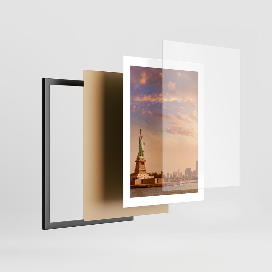Plakat w ramie 30x40 - Statua wolności w Nowym Jorku - Nowy Jork, statua - rama czarna