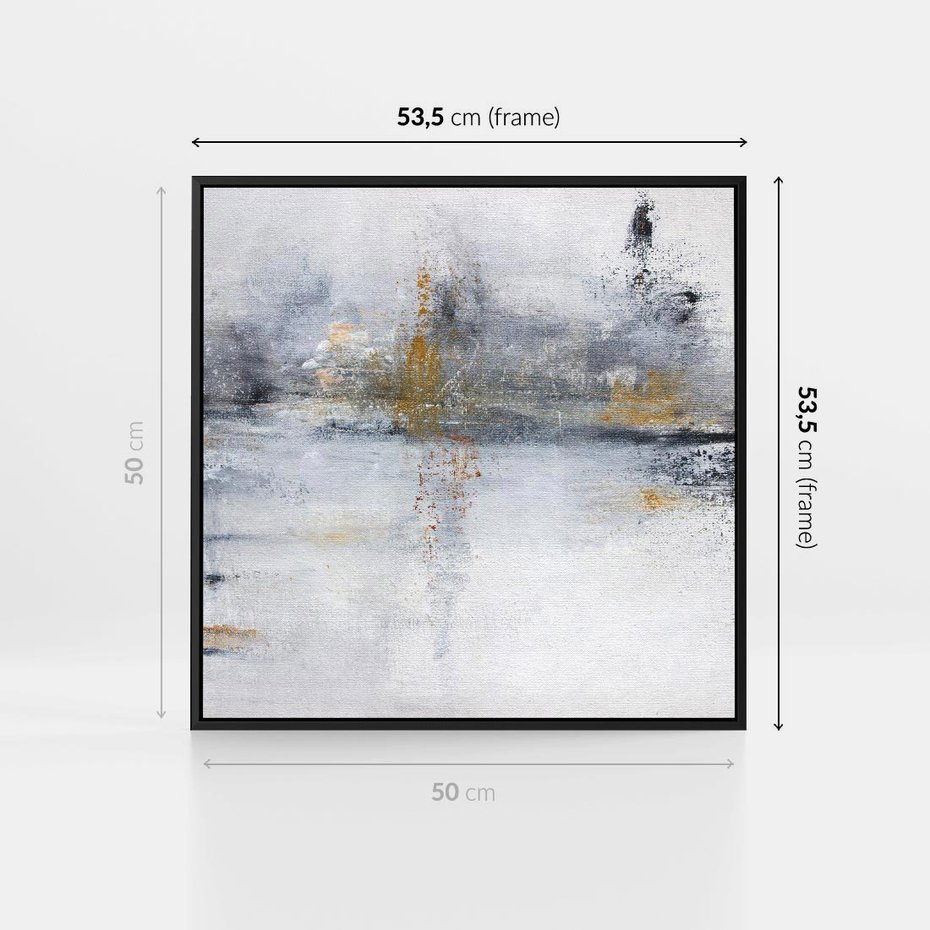 Obraz w ramie 50x50 - Kontrastujące Chaosy - abstrakcja, kontrast - rama czarna