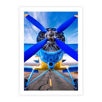 Plakat bez ramy 30x40 - Śmigłowiec indygo - samolot, śmigło