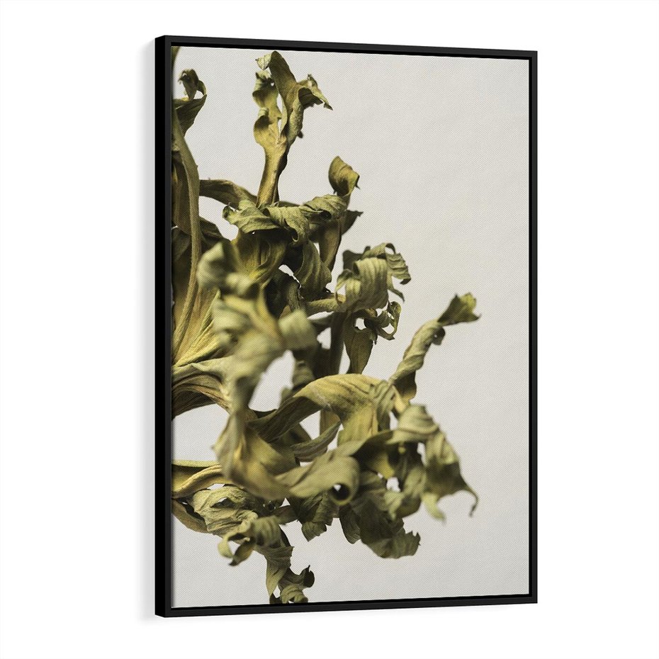 Obraz w ramie 70x100 - Odejście pory deszczowej - suche, trawy - rama czarna