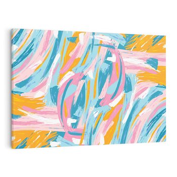 Obraz na płótnie 120x80 - Refleksje w krainie abstrakcji - abstrakcja, energiczne pociągnięcia pędzla