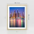 Plakat w ramie 40x50 - Nowy Jork: pulsujące miasto - Nowy Jork, miasto - rama drewno