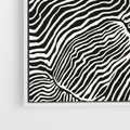 Obraz w ramie 50x50 - Migoczące Kontury - boho plakat, rycina - rama biała