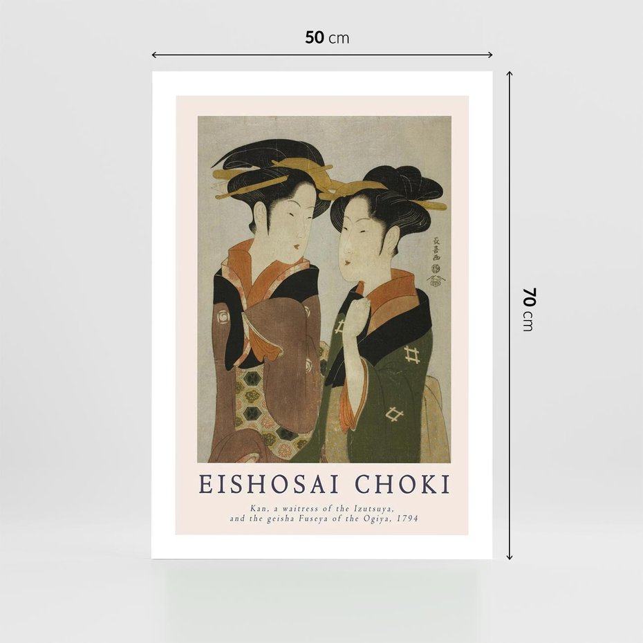 Plakat bez ramy 50x70 - Reprodukcja Japońskiej Grafiki - eishosai choki, reprodukcja grafiki