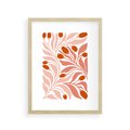 Plakat w ramie 30x40 - Nieskrępowane wyobraźnie kolorów - kwiaty, pastelowe kolory - rama drewno