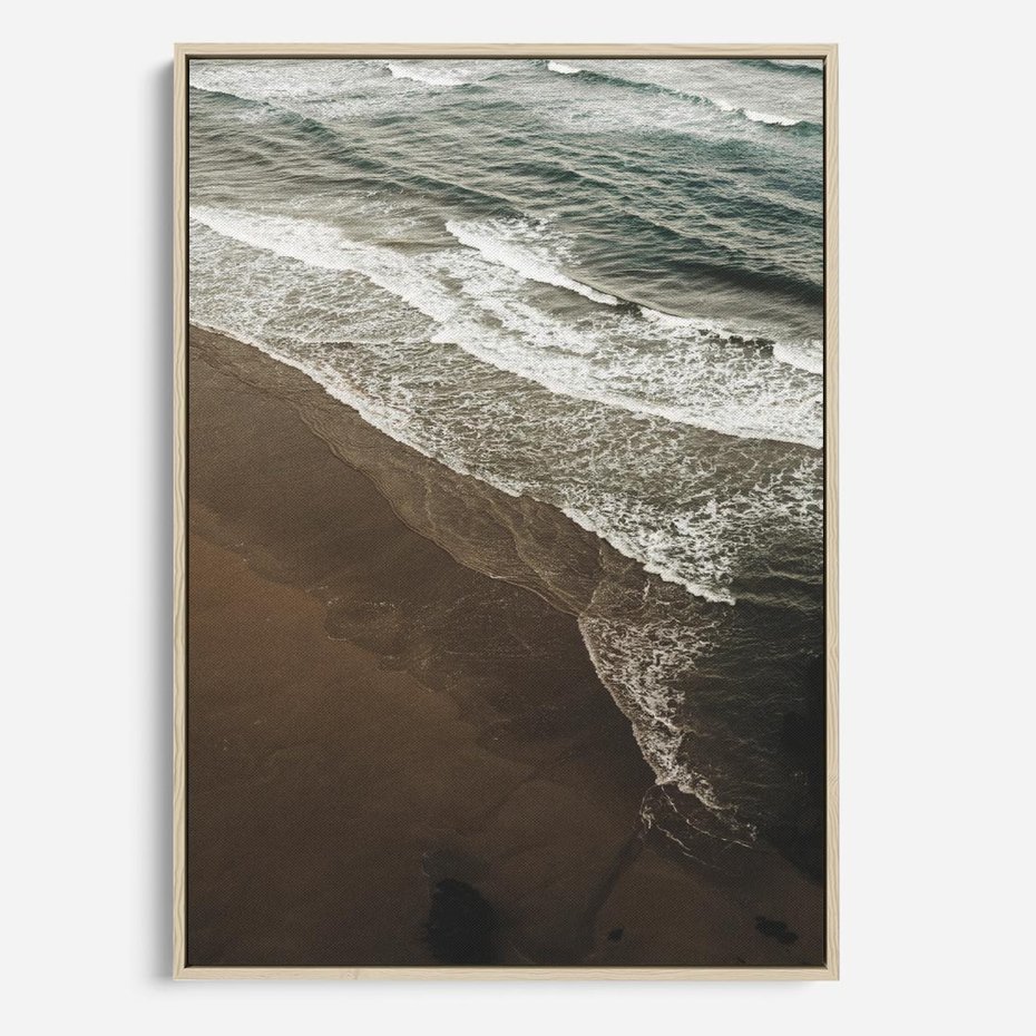 Obraz w ramie 50x70 - Spokój nad plażą - plaża, morze - rama drewno