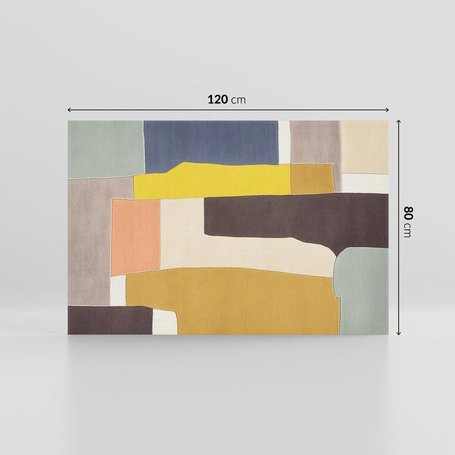 Obraz na płótnie 120x80 - Pasy Abstrakcji - kolorowe pasy, plamy koloru