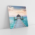 Obraz na płótnie 80x80 - Morski Pomost - morze, pomost