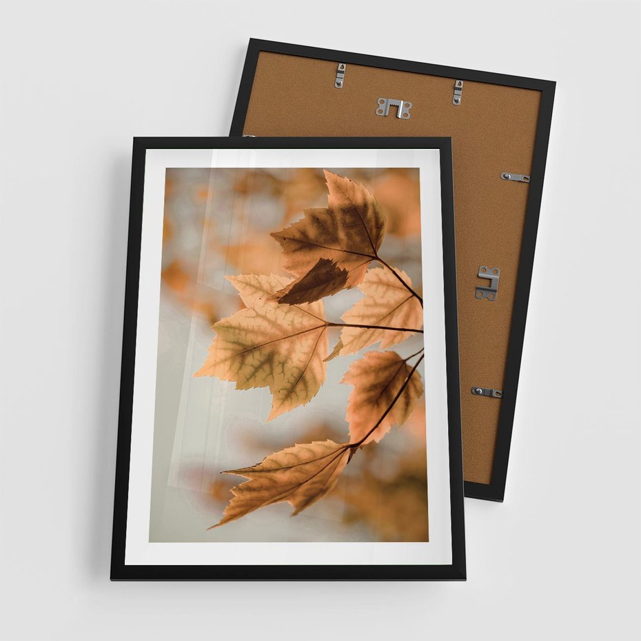 Plakat w ramie 50x70 - Magia Jesieni - liście, jesień - rama czarna