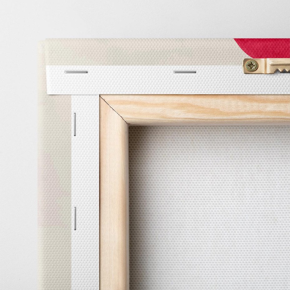 Obraz na płótnie 30x30 - Odbicie Słońca - japońska sztuka, akwarela