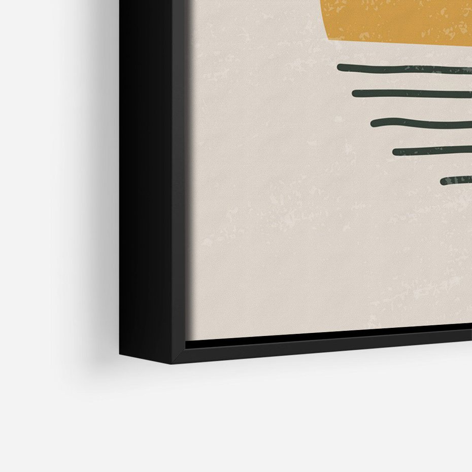 Obraz w ramie 50x70 - Krótka Forma - abstrakcyjna sztuka, boho kształty - rama czarna