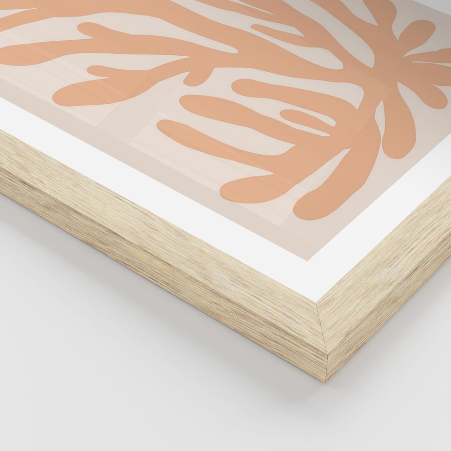 Plakat w ramie 40x50 - Rozkwitające Abstrakcje - nowoczesna sztuka, plakat modern - rama drewno