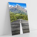 Obraz na płótnie 50x70 - Droga przez góry: podróż do przygody - droga, góry