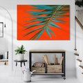 Obraz na płótnie 120x80 - Egzotyczny Urok - liście, palma