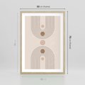 Plakat w ramie 50x70 - Zgeometryzowane Wizje - boho plakat, minimalizm - rama drewno